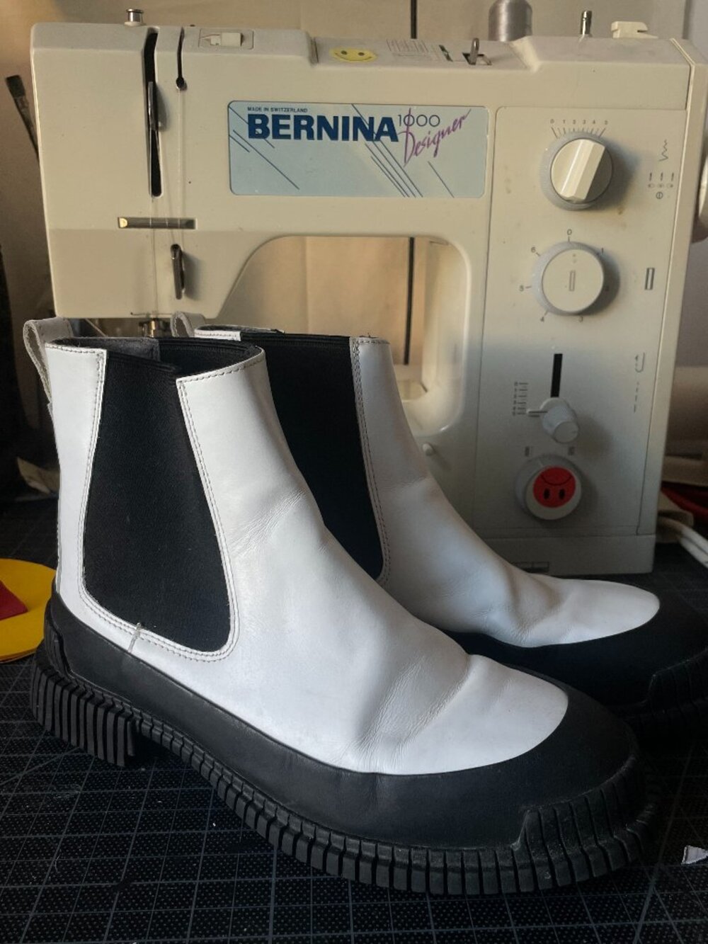 Camper Pix Chelsea Boots White
